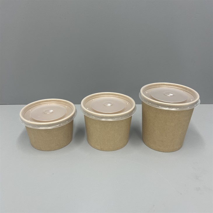 kraft soup container with PP lids