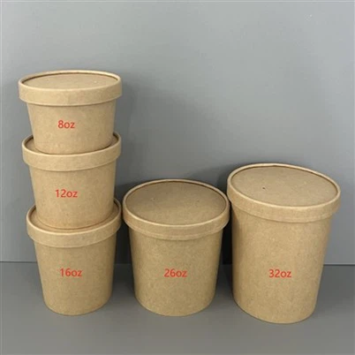 Recipiente din hârtie kraft de 26 oz pentru supă fierbinte